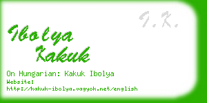 ibolya kakuk business card